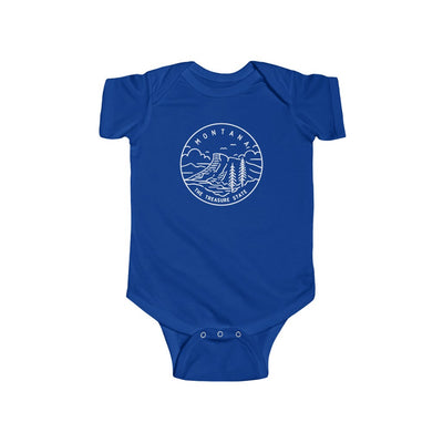 State Of Montana Baby Bodysuit Royal / NB (0-3M) - The Northwest Store