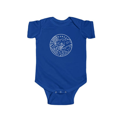 State Of Arkansas Baby Bodysuit Royal / NB (0-3M) - The Northwest Store