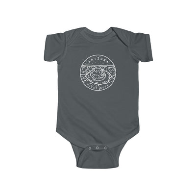 State Of Arizona Baby Bodysuit Charcoal / NB (0-3M) - The Northwest Store