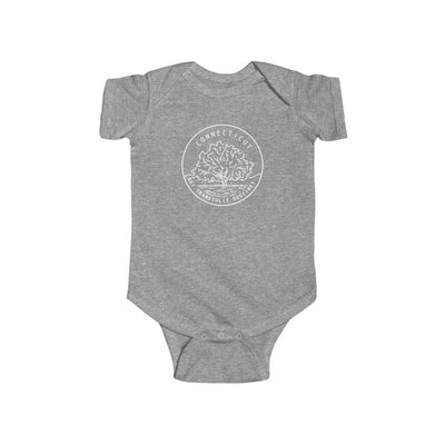State Of Connecticut Baby Bodysuit Heather / NB (0-3M) - The Northwest Store
