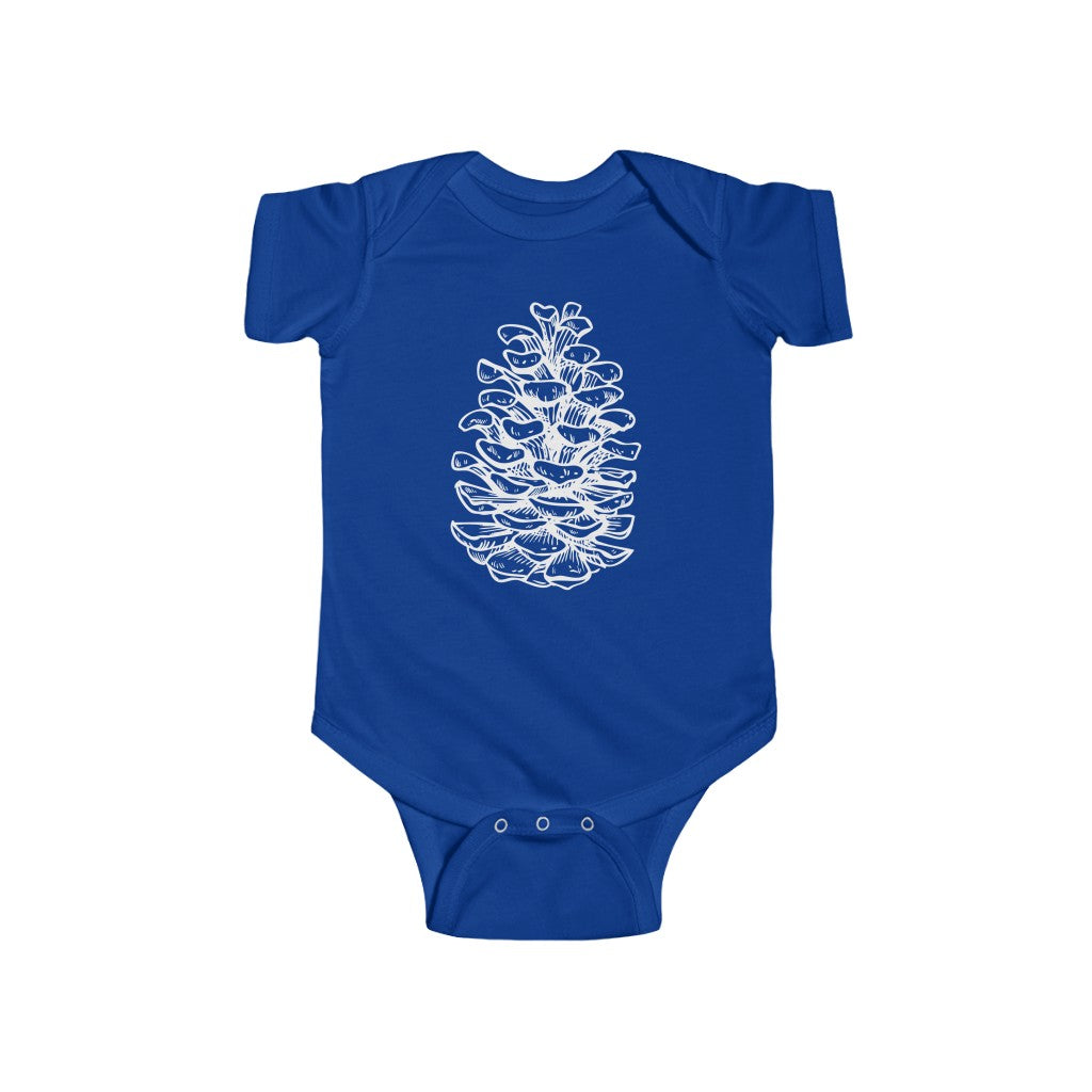 Pinecone Baby Bodysuit Royal / NB (0-3M) - The Northwest Store