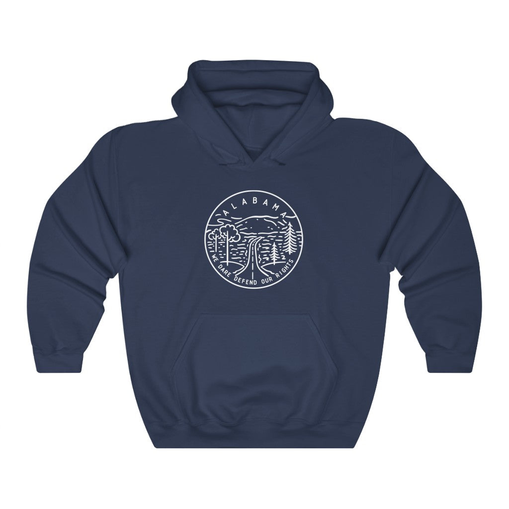 State Of Alabama Hooded Sweatshirt Navy / S - The Northwest Store
