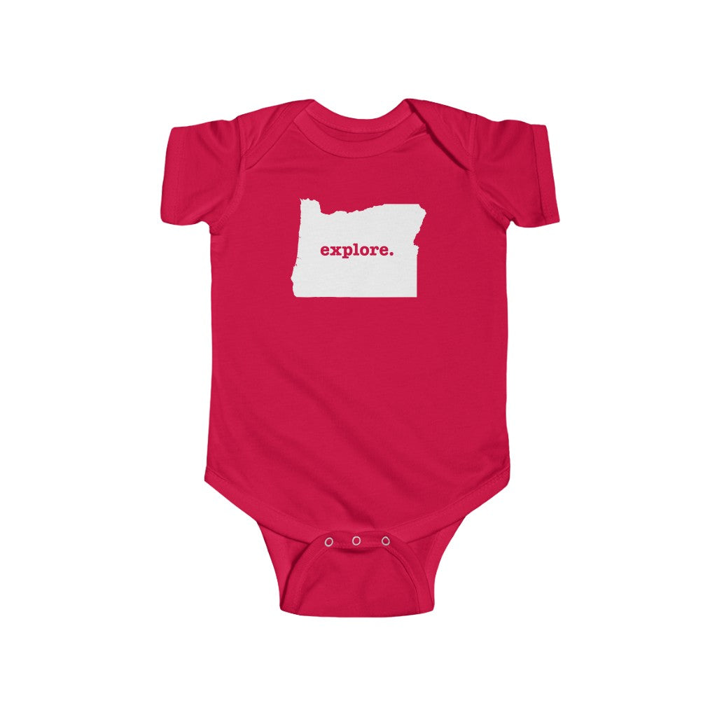 Explore Oregon Baby Bodysuit Red / NB (0-3M) - The Northwest Store