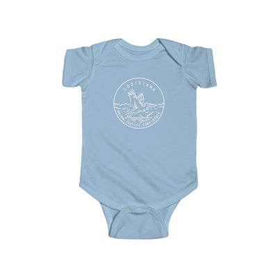 State Of Louisiana Baby Bodysuit Light Blue / NB (0-3M) - The Northwest Store