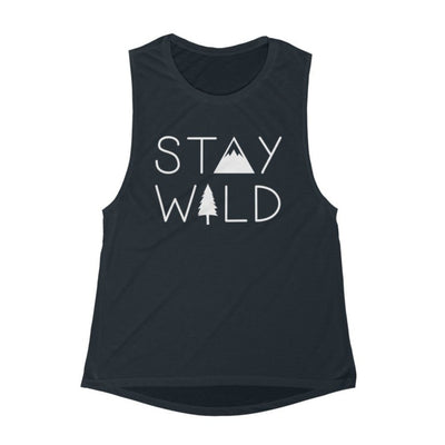 Stay Wild Women's Muscle Tank Black / S - The Northwest Store