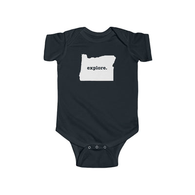 Explore Oregon Baby Bodysuit Black / NB (0-3M) - The Northwest Store