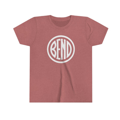 Bend Oregon Kids T-Shirt Heather Mauve / L - The Northwest Store