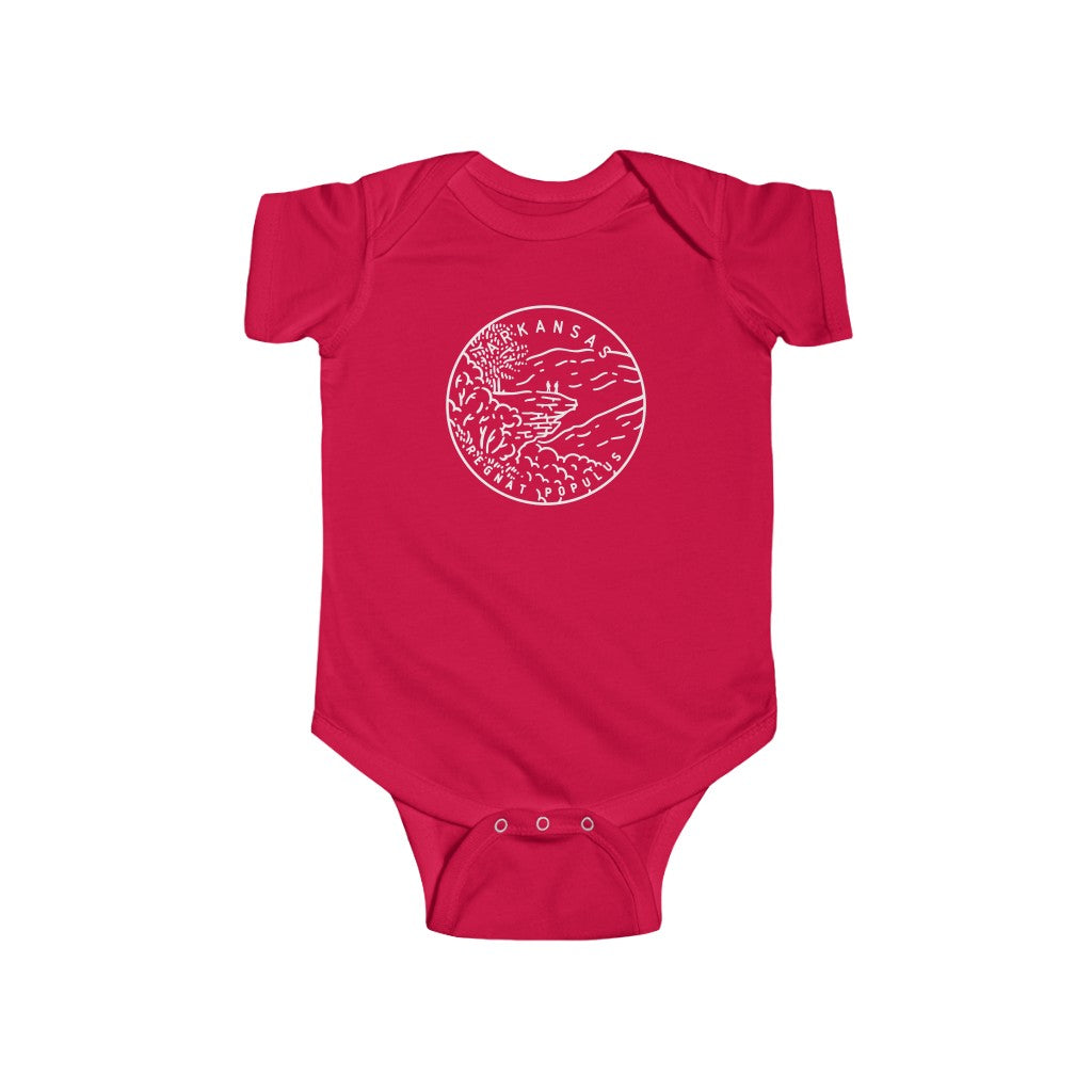 State Of Arkansas Baby Bodysuit Red / NB (0-3M) - The Northwest Store