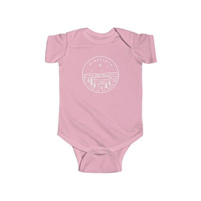 State Of Minnesota Baby Bodysuit Pink / NB (0-3M) - The Northwest Store