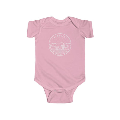 State Of Kentucky Baby Bodysuit Pink / NB (0-3M) - The Northwest Store