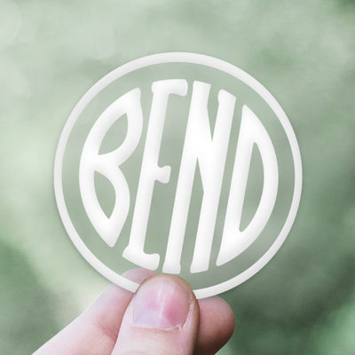 Bend Oregon Clear Sticker