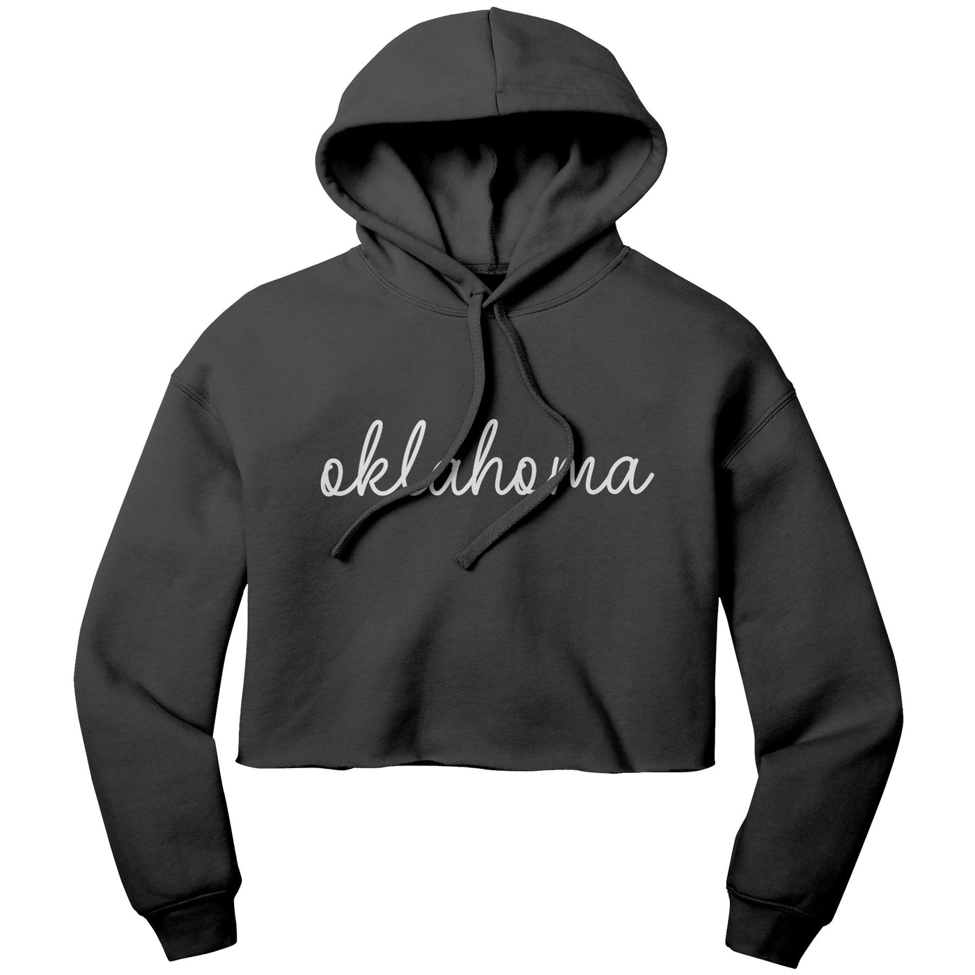 Oklahoma Script Crop Hoodie