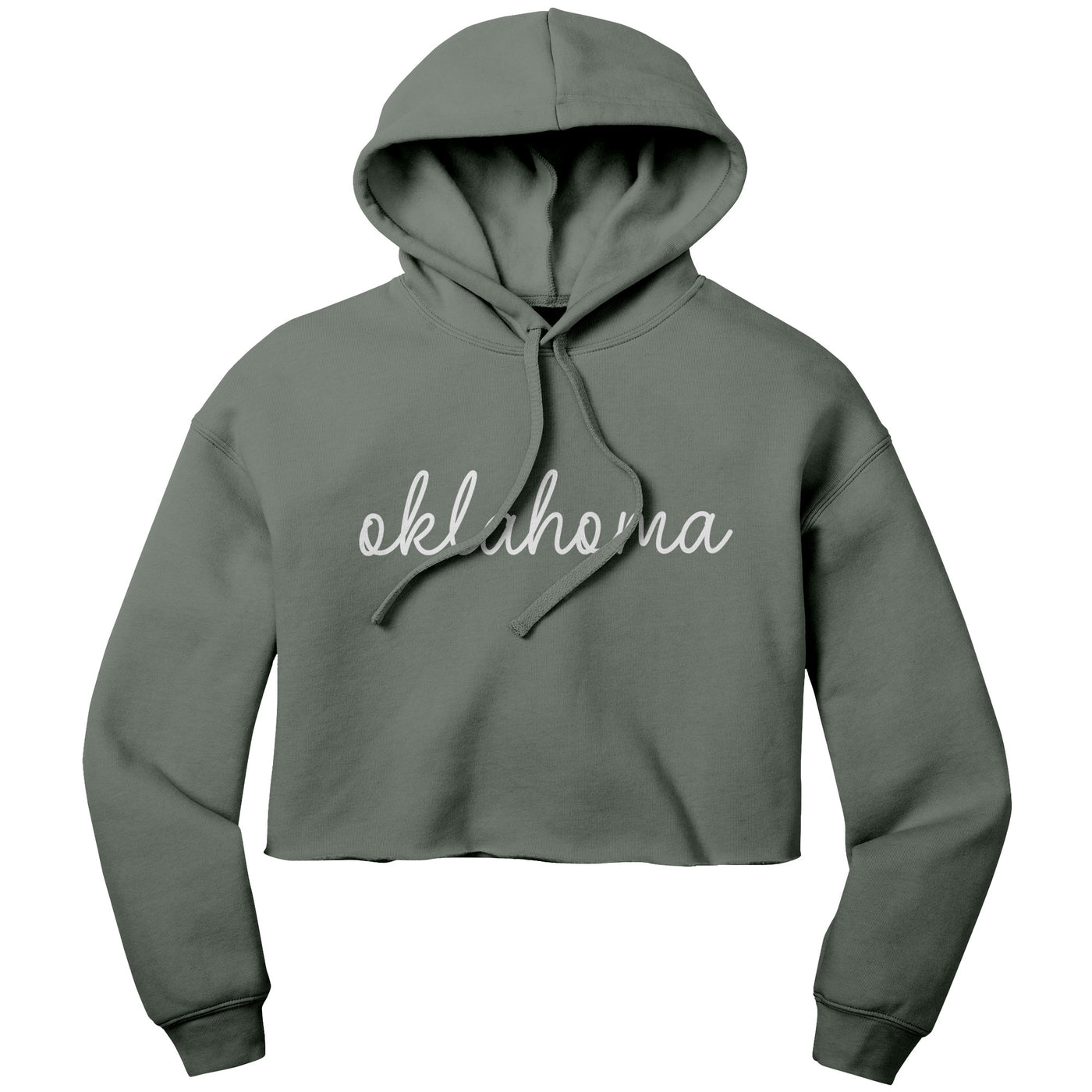 Oklahoma Script Crop Hoodie