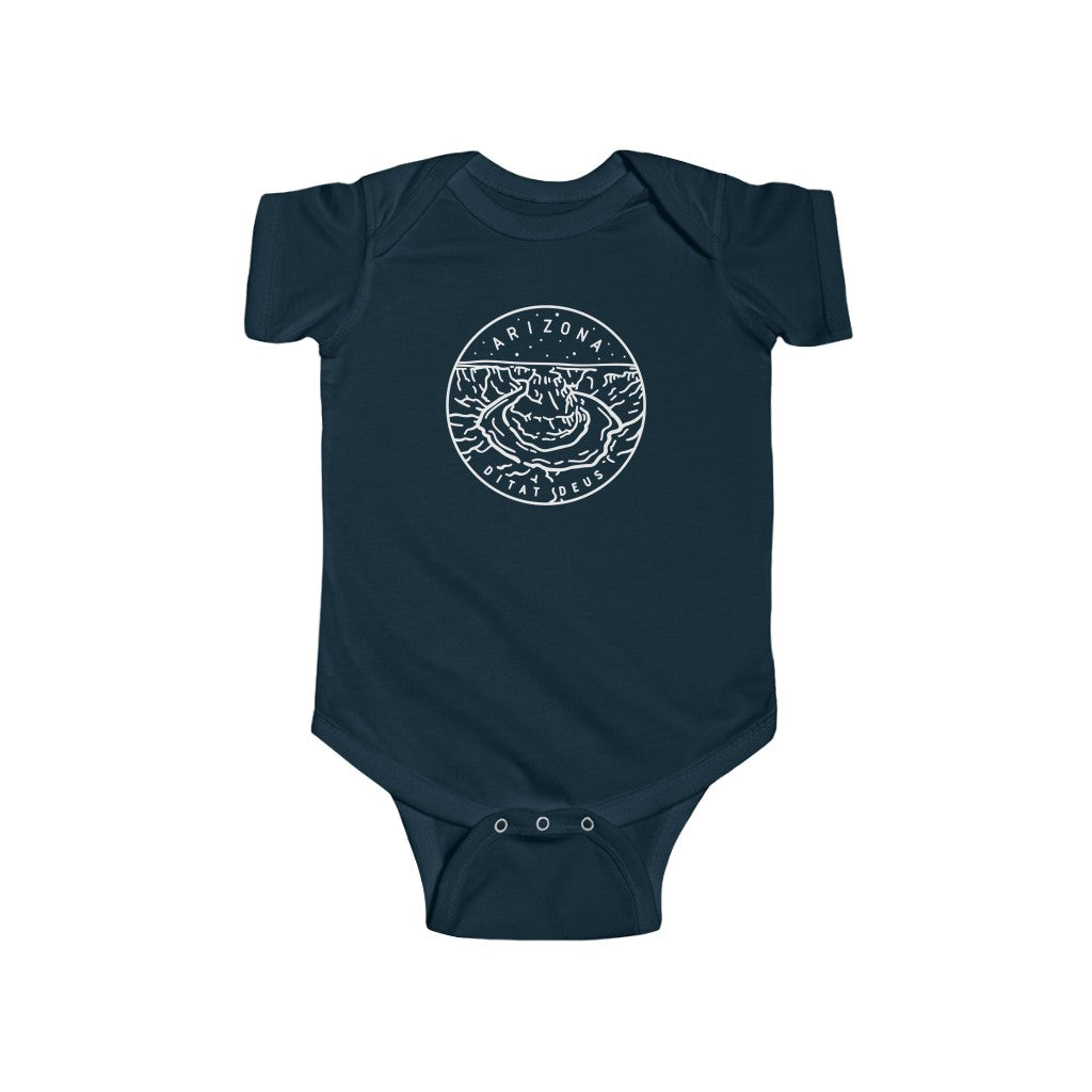 State Of Arizona Baby Bodysuit Navy / NB (0-3M) - The Northwest Store