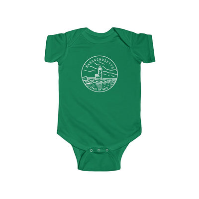 State Of Massachusetts Baby Bodysuit Kelly / NB (0-3M) - The Northwest Store