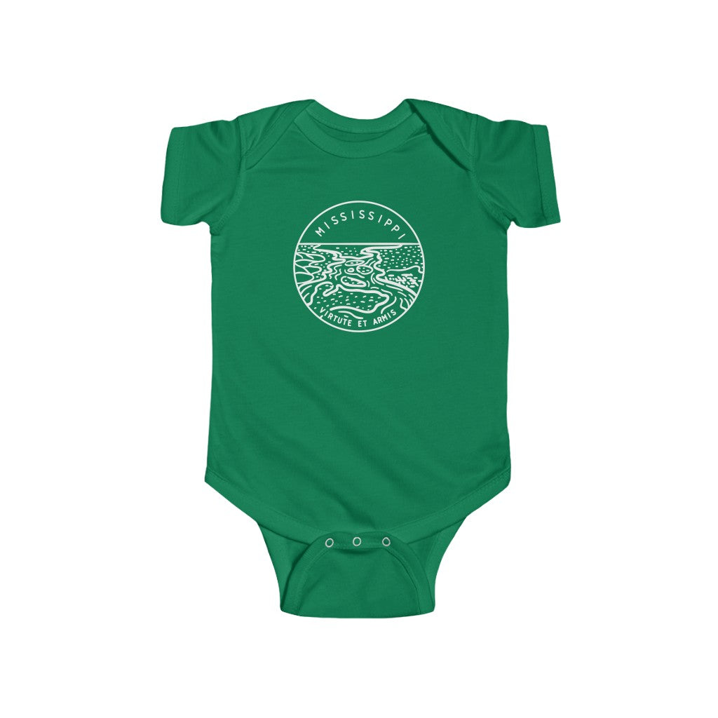 State Of Mississippi Baby Bodysuit Kelly / NB (0-3M) - The Northwest Store