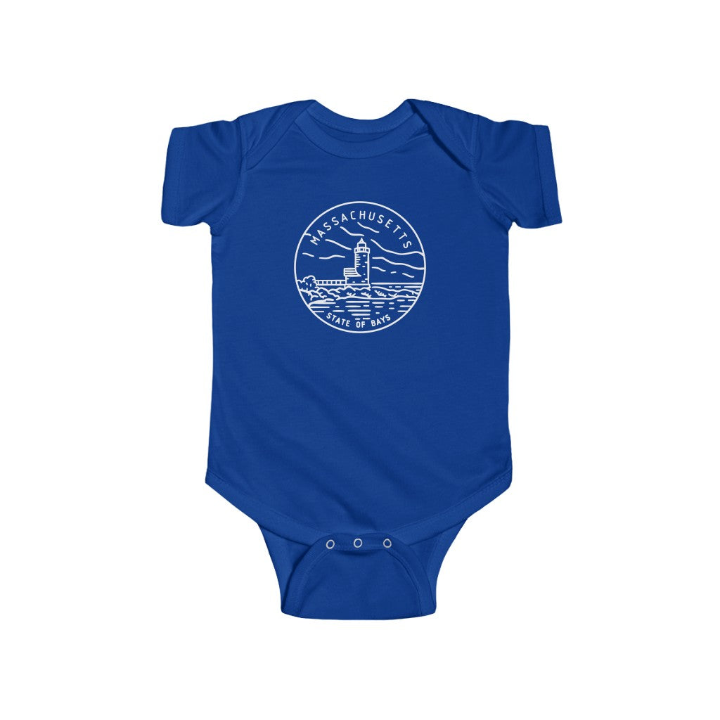 State Of Massachusetts Baby Bodysuit Royal / NB (0-3M) - The Northwest Store