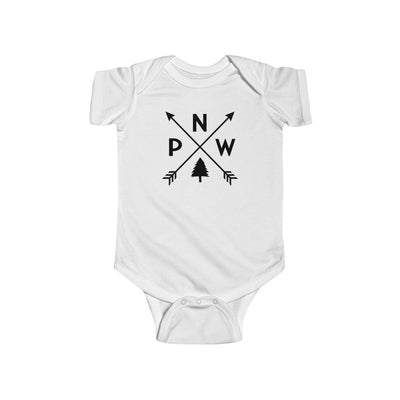 PNW Arrows Baby Bodysuit White / 12M - The Northwest Store