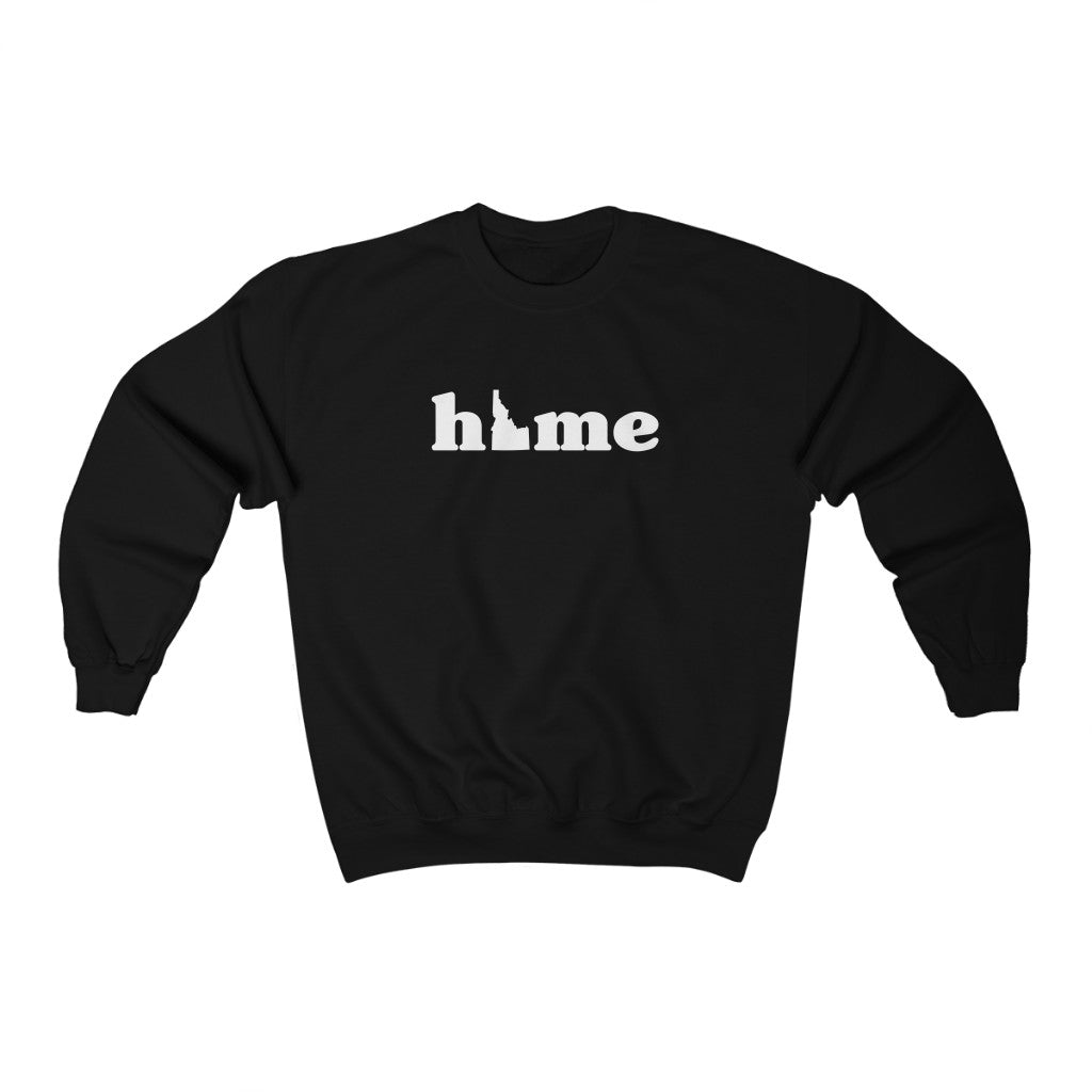 Idaho Is Home Crewneck Sweatshirt Black / S - The Northwest Store