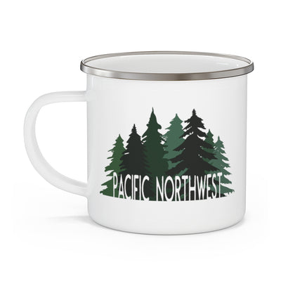 Pacific Northwest Forest Enamel Camping Mug 12oz - The Northwest Store
