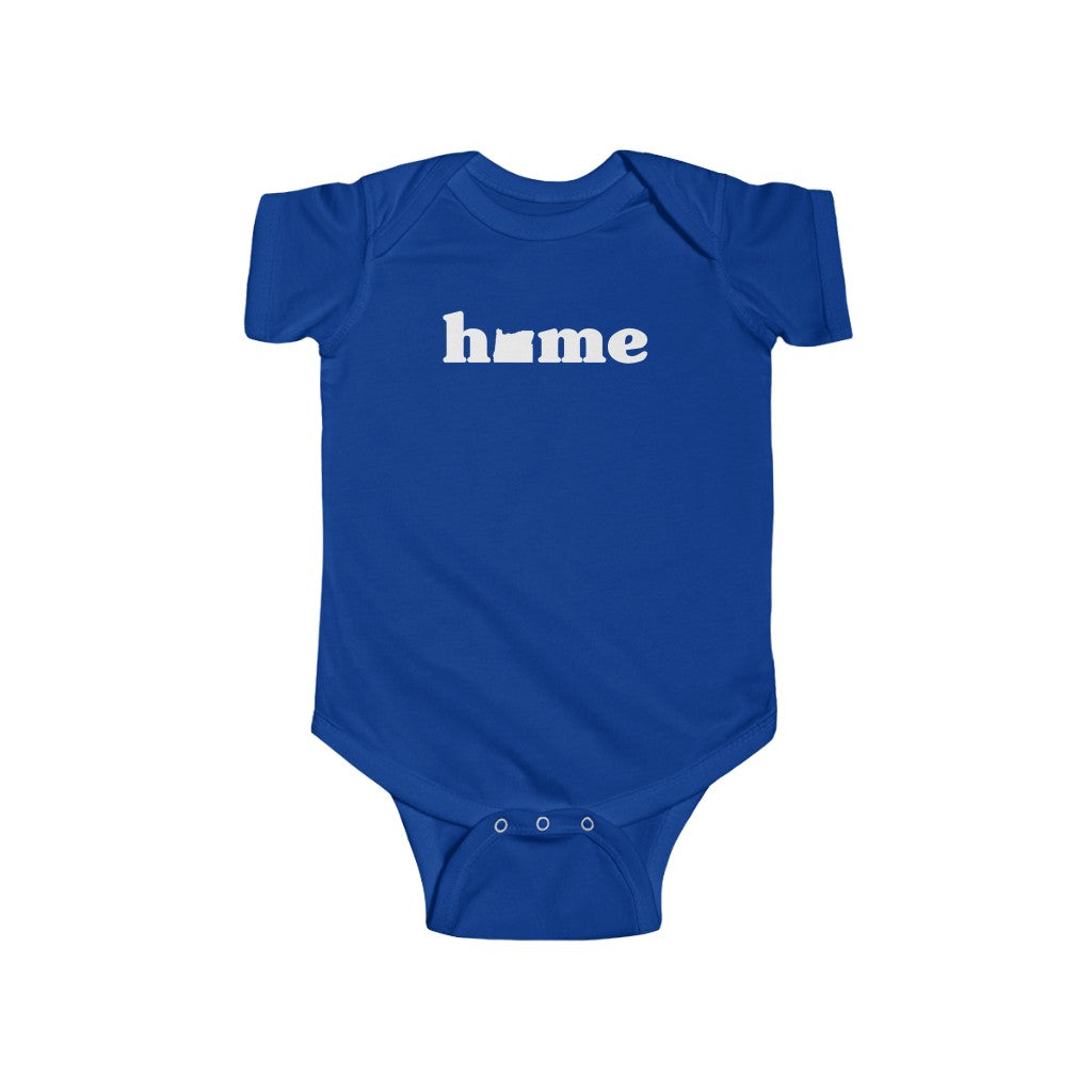 Oregon Is Home Baby Bodysuit Royal / NB (0-3M) - The Northwest Store