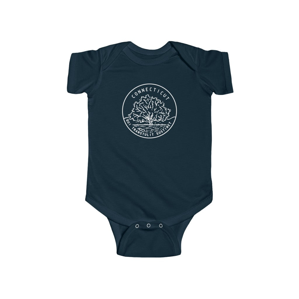 State Of Connecticut Baby Bodysuit Navy / NB (0-3M) - The Northwest Store