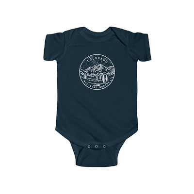 State Of Colorado Baby Bodysuit Navy / NB (0-3M) - The Northwest Store