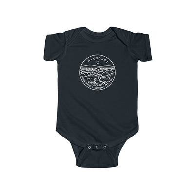 State Of Missouri Baby Bodysuit Black / 12M - The Northwest Store