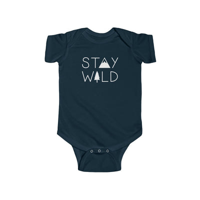 Stay Wild Baby Bodysuit Navy / NB (0-3M) - The Northwest Store