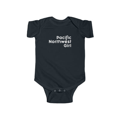 Pacific Northwest Girl Baby Bodysuit Black / NB (0-3M) - The Northwest Store