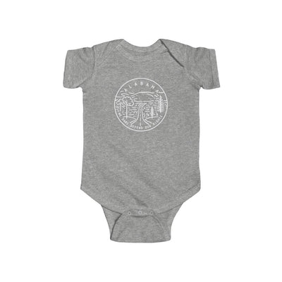 State Of Alabama Baby Bodysuit Heather / NB (0-3M) - The Northwest Store
