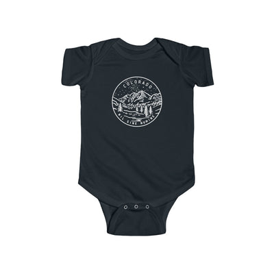 State Of Colorado Baby Bodysuit Black / 12M - The Northwest Store