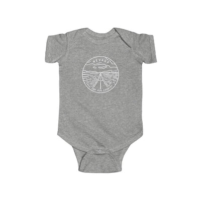 State Of Nevada Baby Bodysuit Heather / NB (0-3M) - The Northwest Store