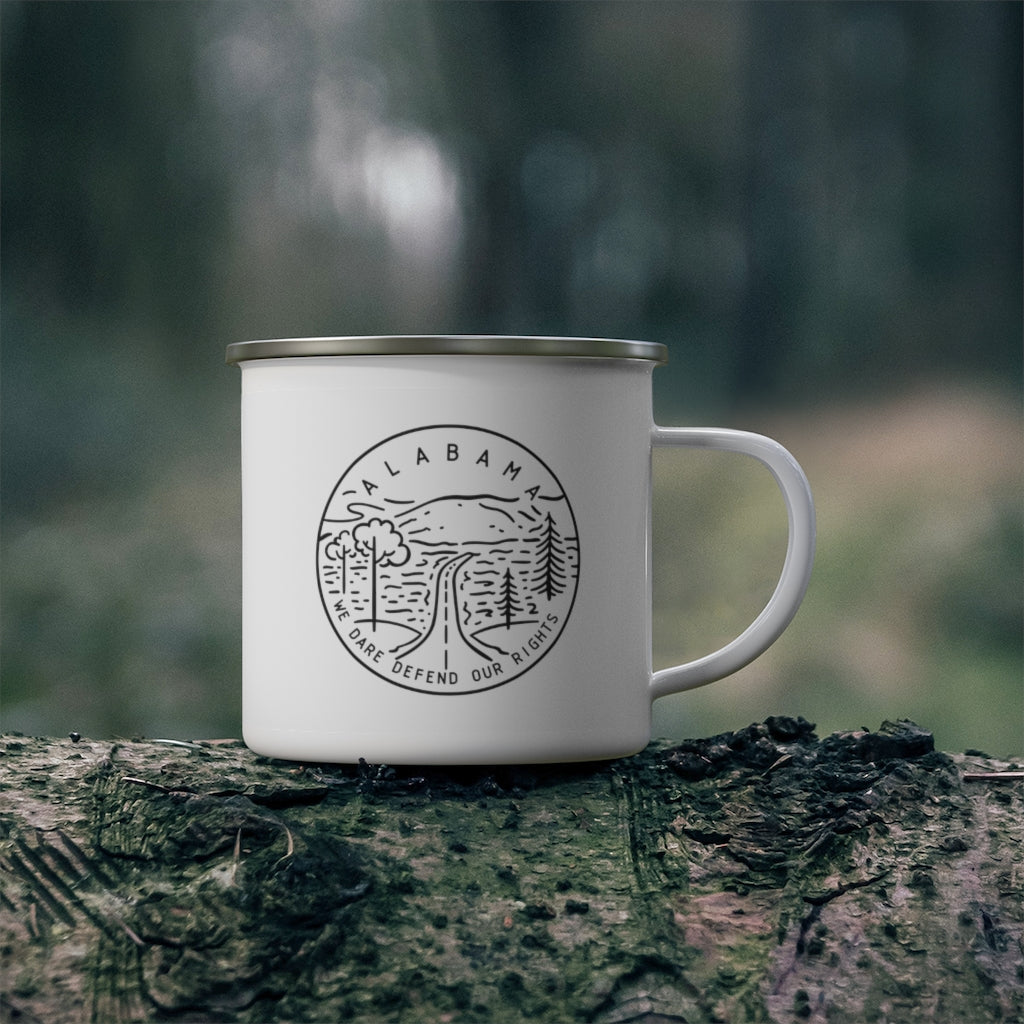 Alabama State Motto Camping Mug