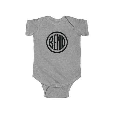 Bend Oregon Baby Bodysuit - Black Heather / 12M - The Northwest Store