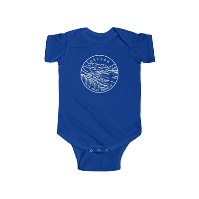 State Of Oregon Baby Bodysuit Royal / NB (0-3M) - The Northwest Store