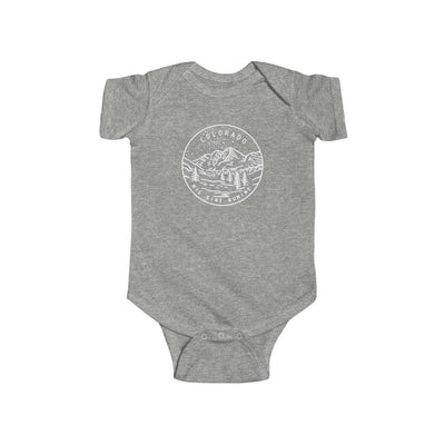 State Of Colorado Baby Bodysuit Heather / NB (0-3M) - The Northwest Store
