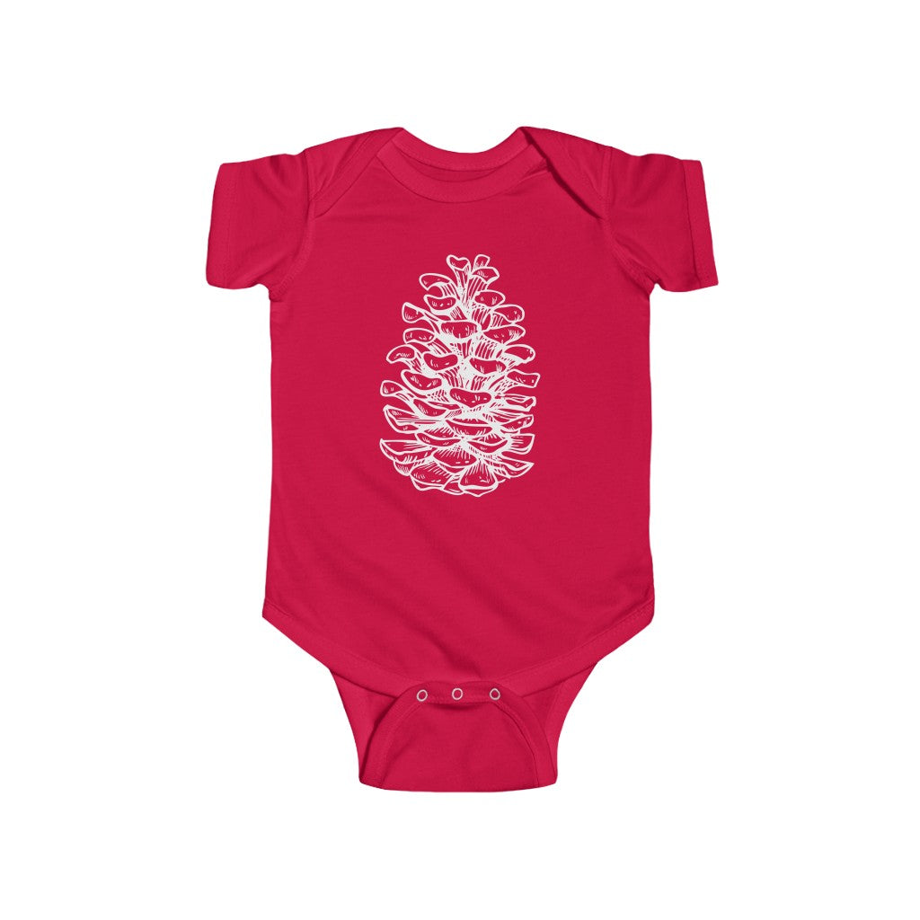 Pinecone Baby Bodysuit Red / NB (0-3M) - The Northwest Store